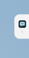 The retracted SideNote Pro drawer on the right edge of a Windows desktop: a small rounded tab carrying the SideNote Pro icon above a chevron pointing left, flush against the edge of the display.